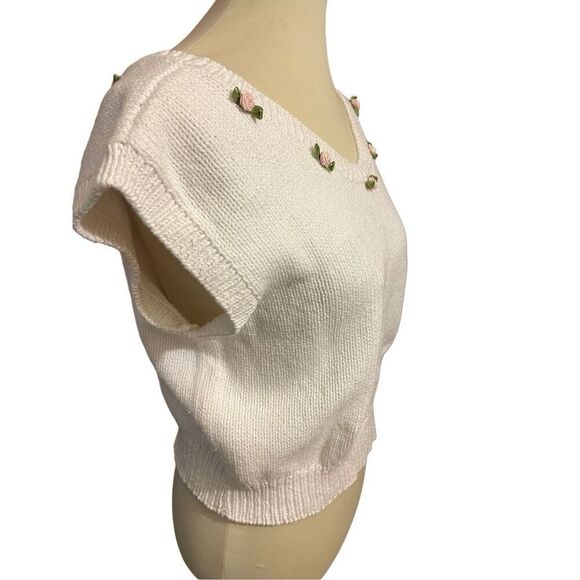 Baa Baa Black Sheep Handmade in Australia White V-Neck Short Sleeve 100% Austral - Picture 5 of 12